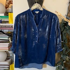 Sundance, Romance Imagined Velvet Top, blue Sz. L